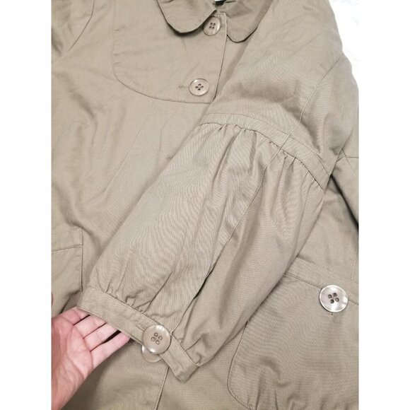 willow lane Coat quilted inside‎ oversized big buttons beige  size 1x - Picture 6 of 16